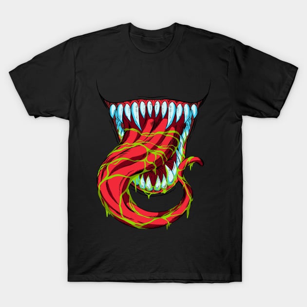 Open Wide You Symbiotic Monster T-Shirt by manoystee